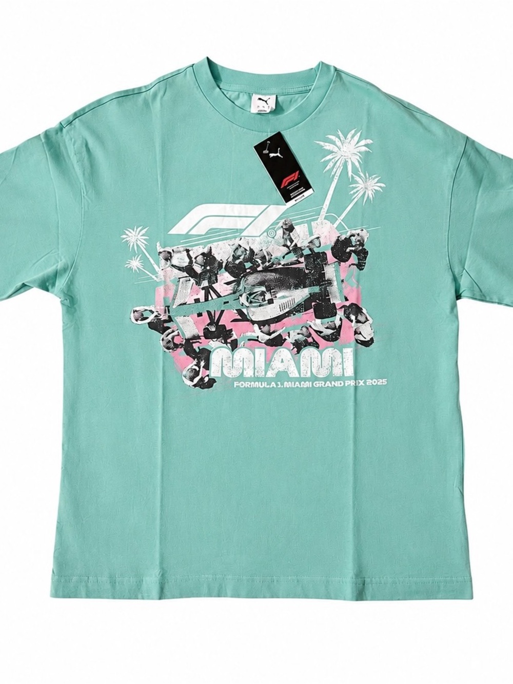 Puma Mint Green Formula 1 Miami Graphic Tee
